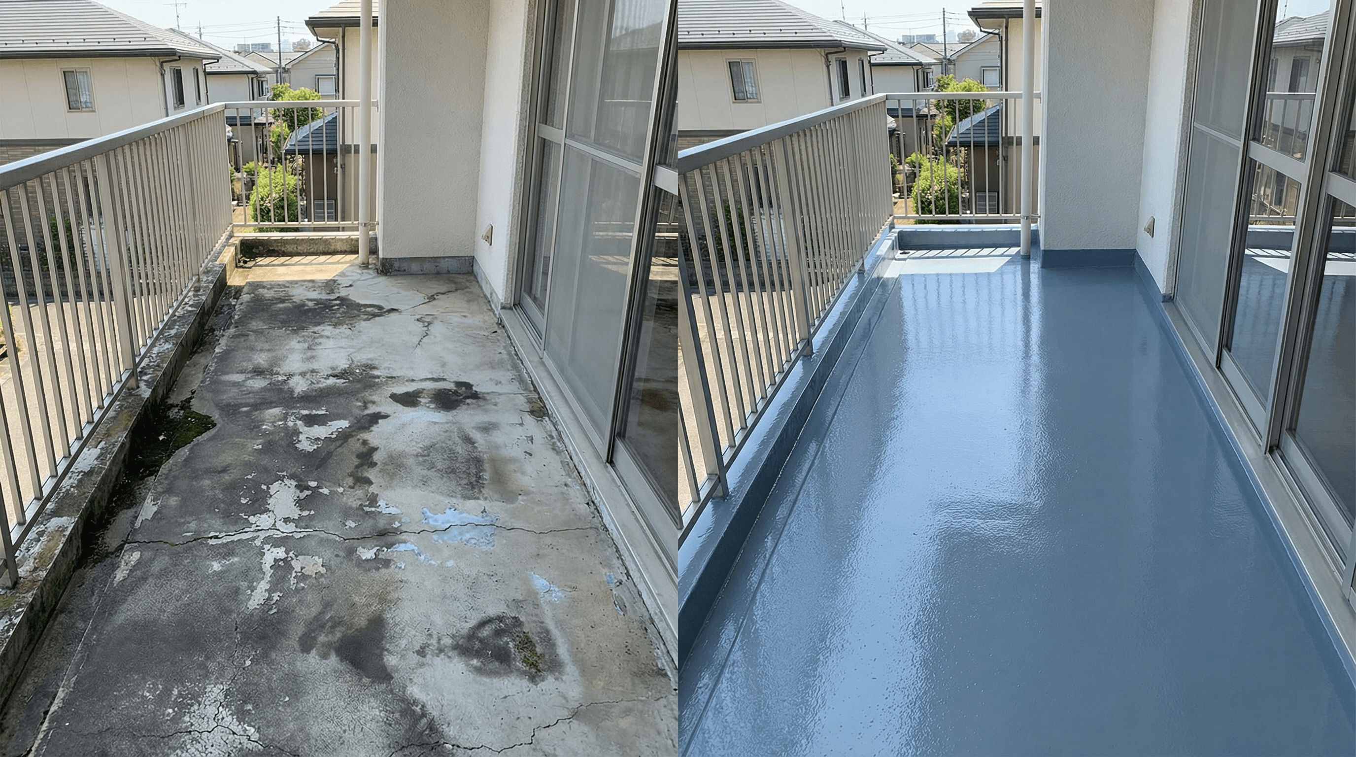 防水工事施工前後